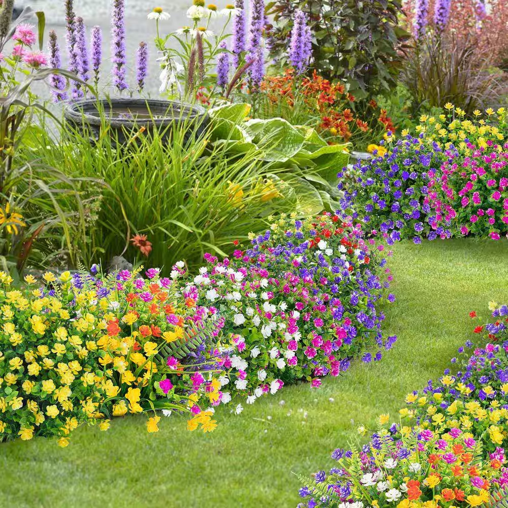 13.8 In. Multi-Colored Outdoor Artificial Eucalyptus Flower, 20 Bundles UV Resis