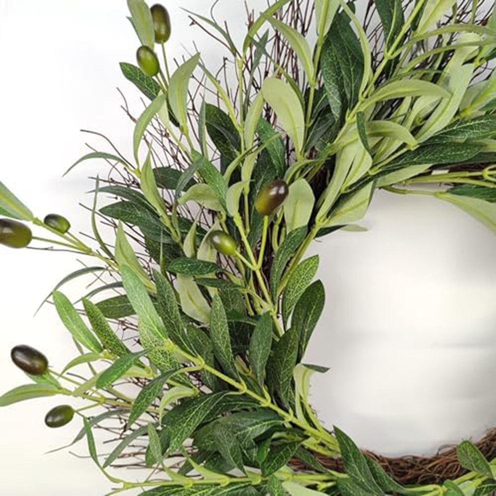 Yearround Eucalyptus Olive Wreath Charming and Colorful For Front Door Decor