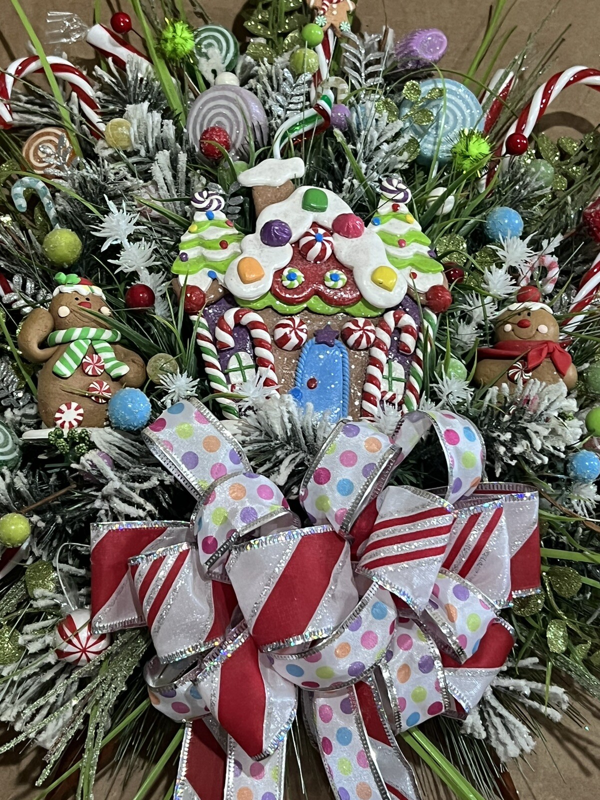 Gingerbread Holiday Christmas Wreath
