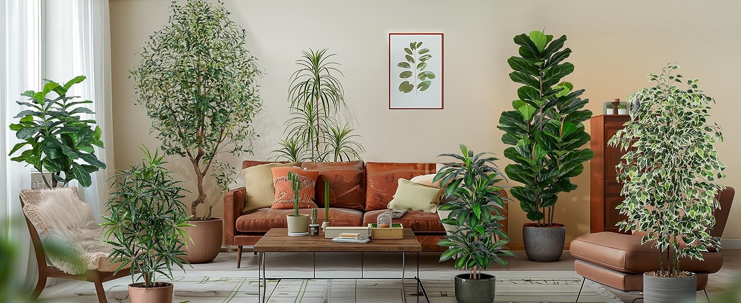 Artificial Fiddle Leaf Fig Tree 5FT Faux Fiddle Leaves Fig Tree Artificial