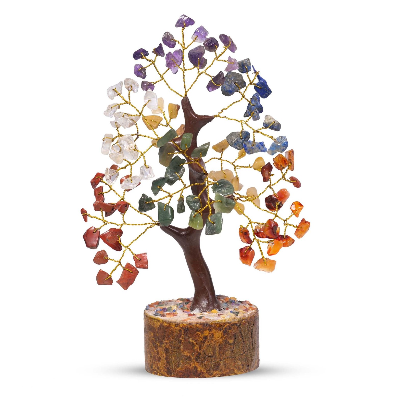 Chakra Tree of Life Crystals for Office Decor, Spiritual Gifts, Home Decor