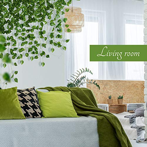 78-Ft 12 Pack Silk Artificial Ivy Vines Leaf Garland Plants Hanging Wedding