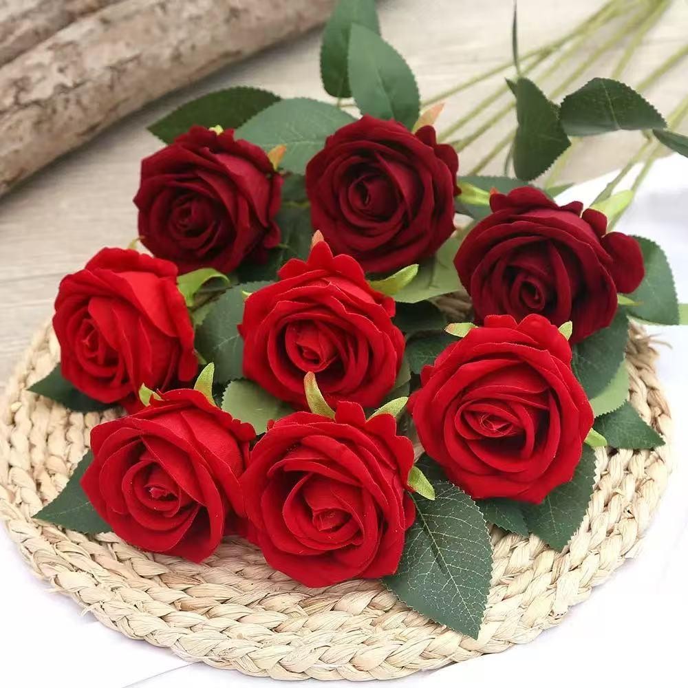 3-20× Red Roses Artificial Flowers Realistic Bouquet Home Decor Valentine Gifts