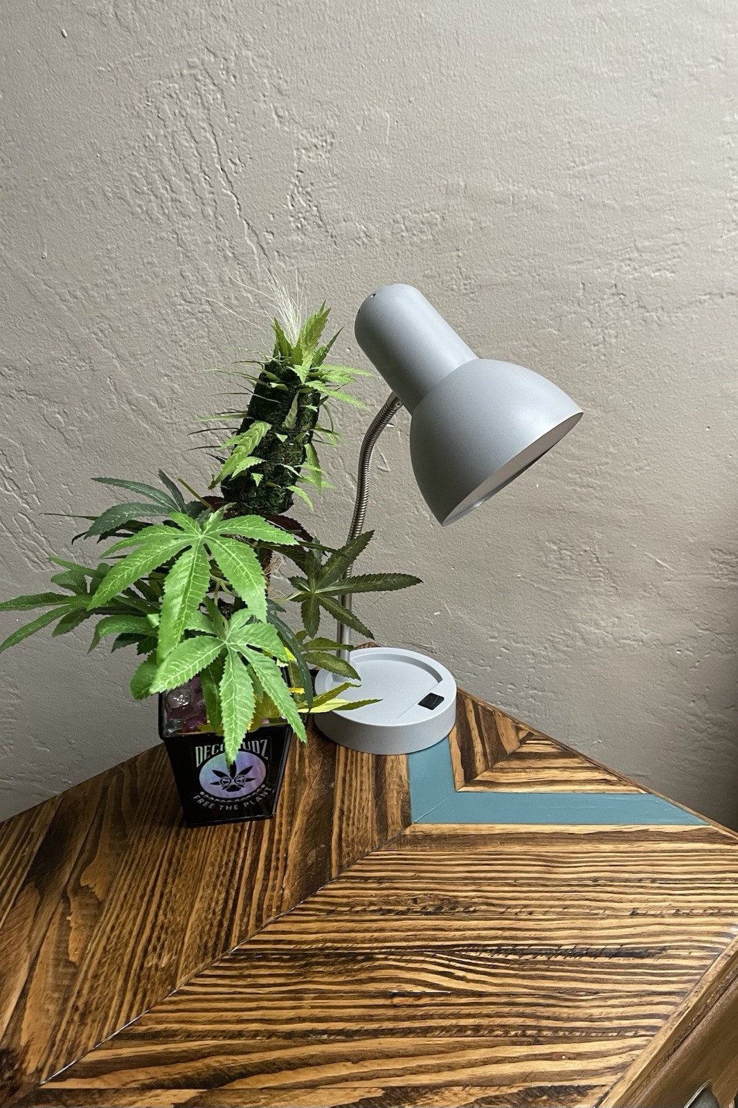 15” Faux Hemp Plant Decorative Cannabis Style Desk Decor