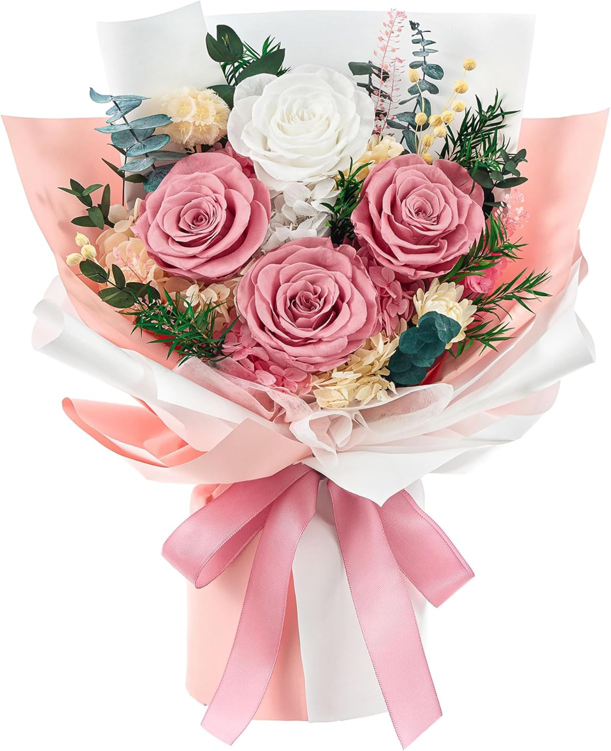 Forever Flowers Gifts for Mom, Mothers Day Preserved Flowers Bouquet Birthday Gi