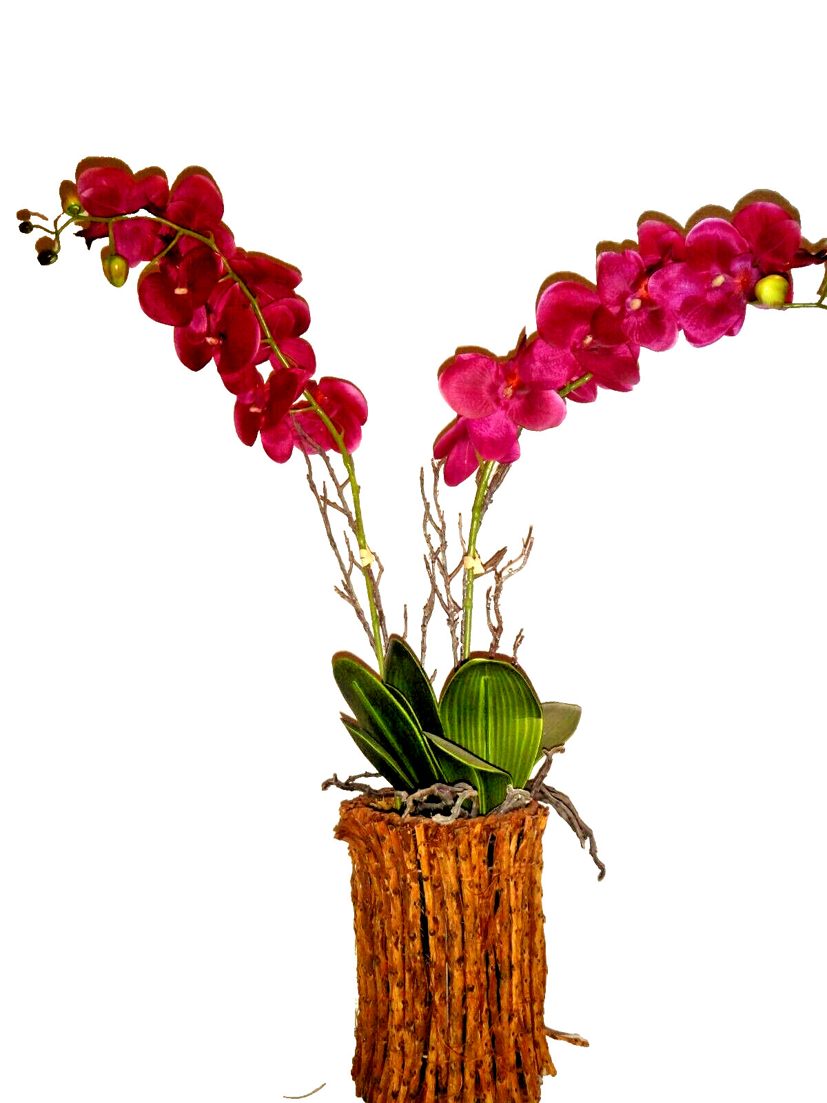 Artificial Potted Flowers Purple ORCHID Floral Home Décor Height : 35 inches