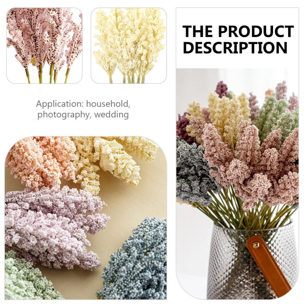 30PCS Real Touch Wedding Bouquet Vase Filler Stems Artificial Flower Branch