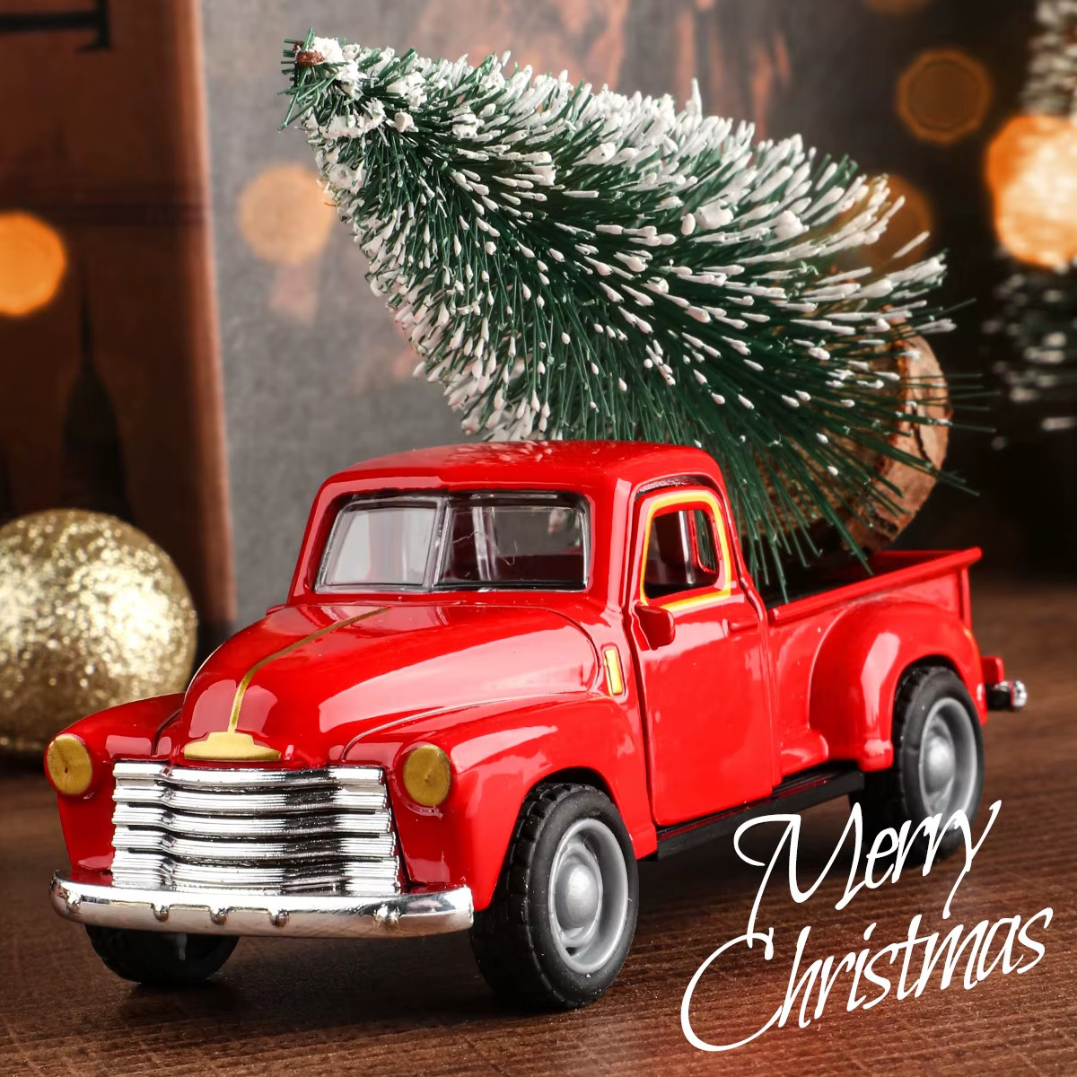 Mini Truck+Christmas Tree 2-Piece Ornament Set; a Good Thing for Home Atmosphere