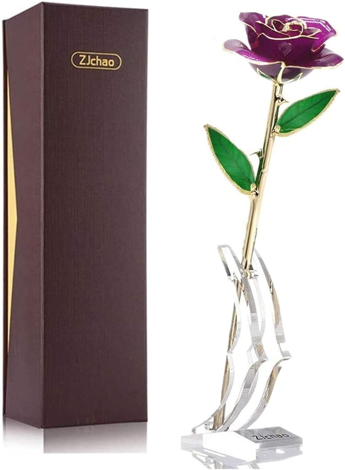 24K Rose for Her, Eternal Love Plated Rose Flower, Romantic Present for Wife, Mo