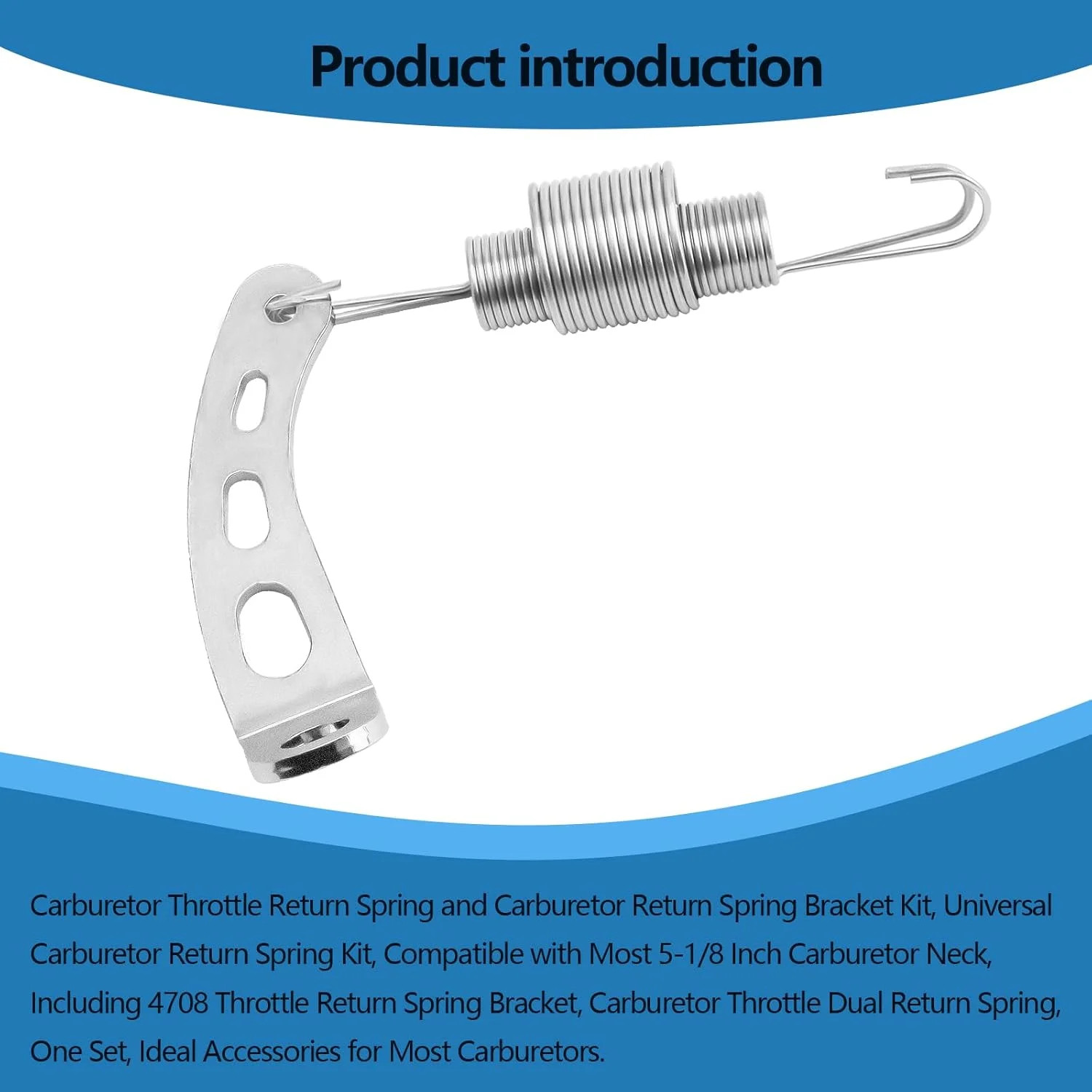 Carburetor Return Spring and Bracket Kit,Compatible with Most 5-1/8 Carburetor N