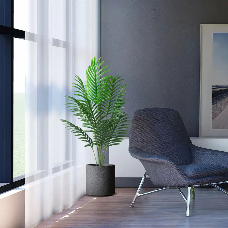 Palmera Artificial 90-120cm Planta Tropical Falsa Decoración Hogar
