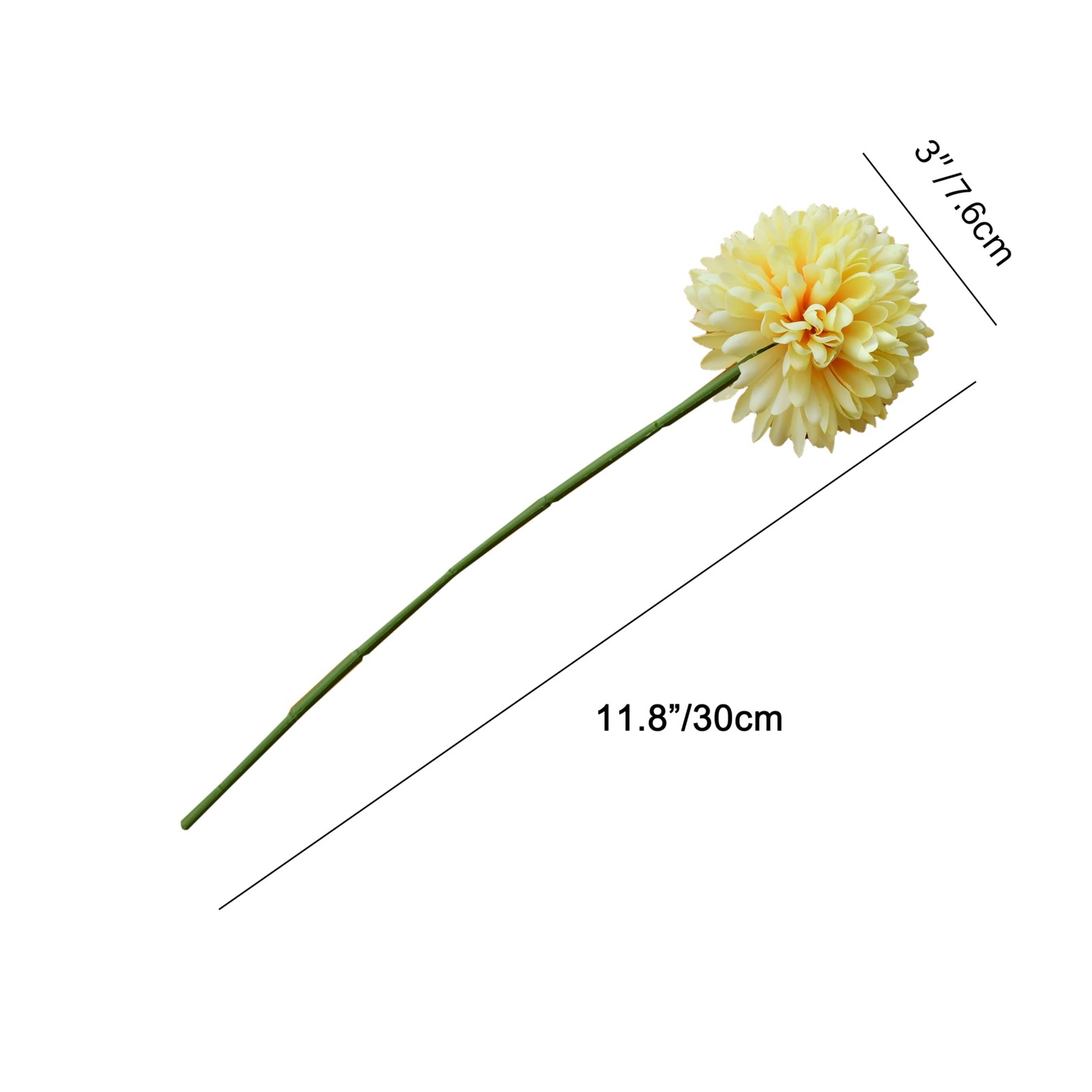12 PCS Yellow Chrysanthemum Artificial Mums Flowers Centerpiece Silk Porch