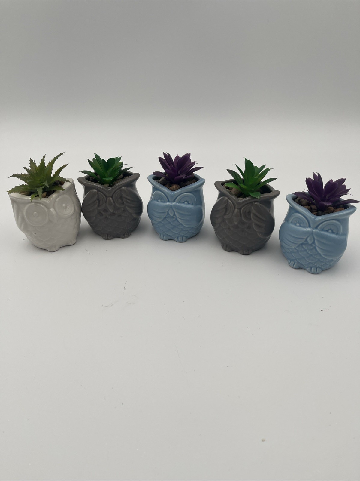 Owl Fake Plant 5pc