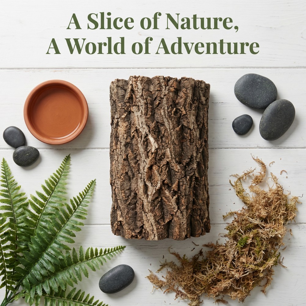 5Pcs Reusable Cork Bark Panels for Terrarium Lizard Climbing Wall Decor Brown