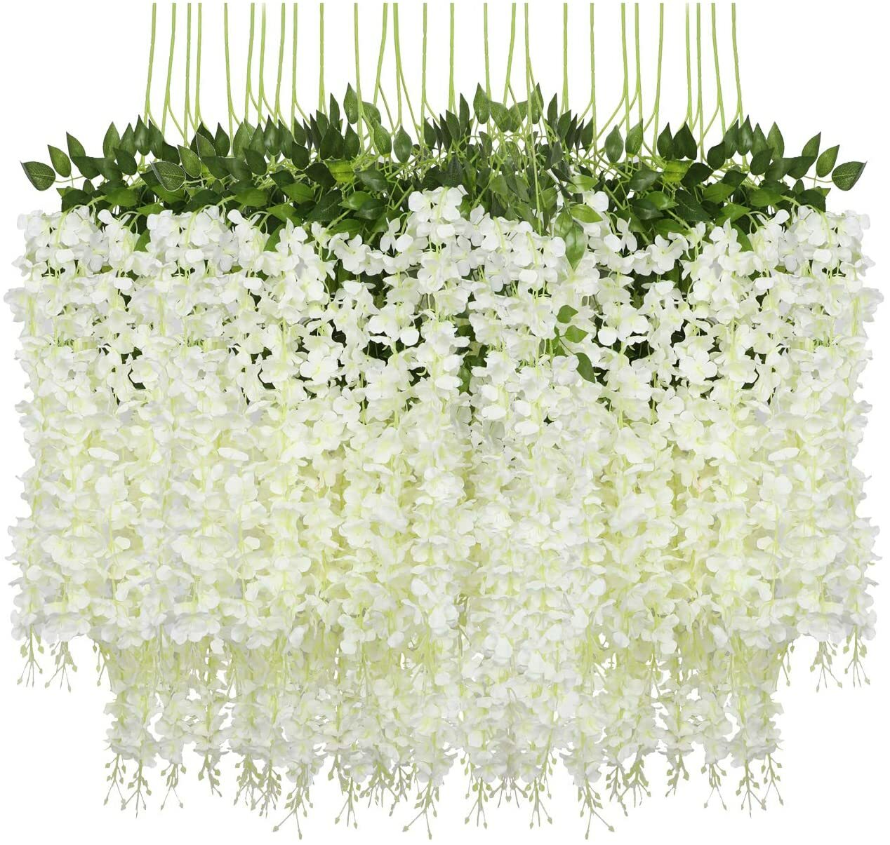 3.6 Feet Artificial Wisteria Hanging Garland Flowers Home Party Wedding Decor US