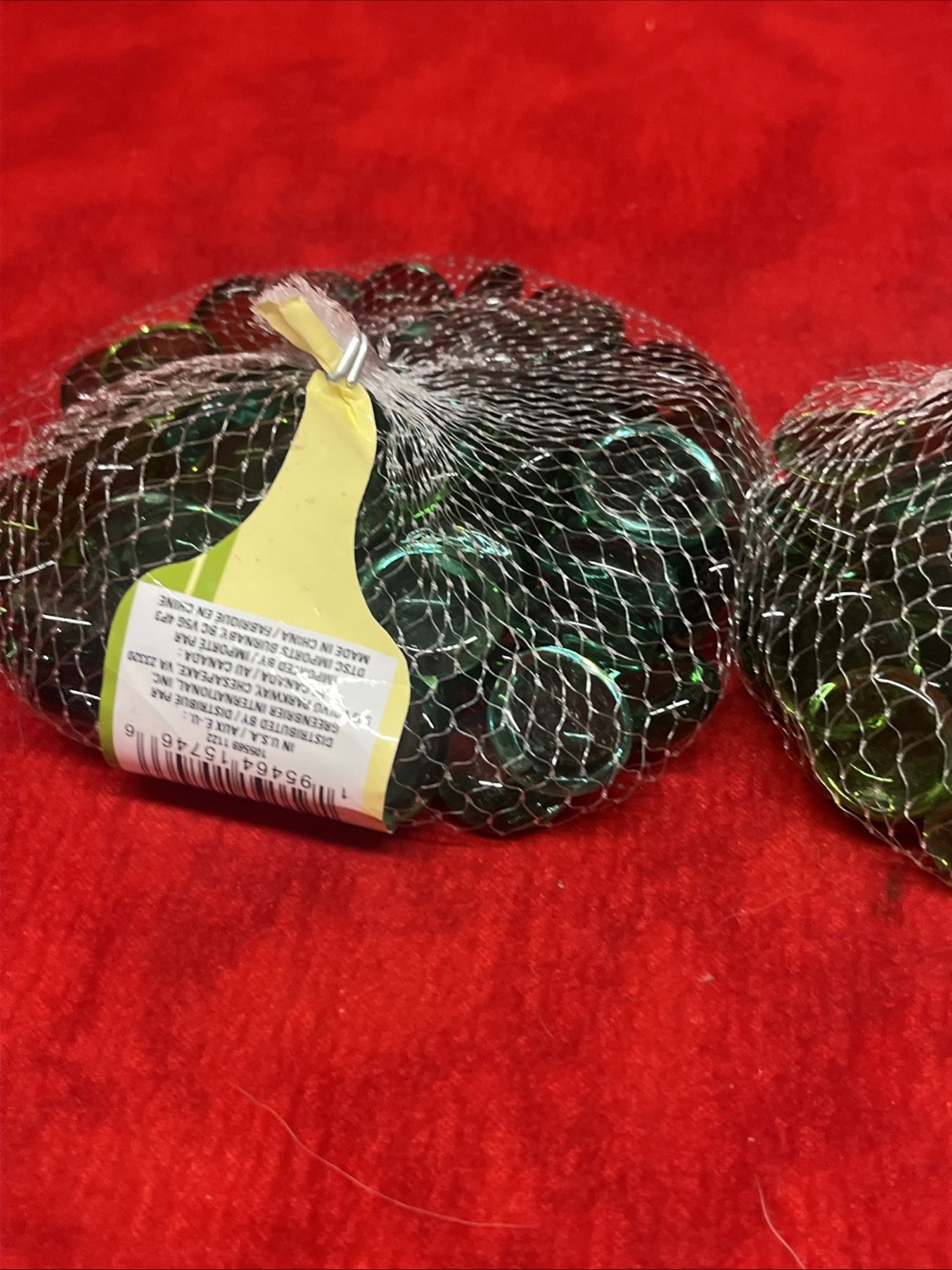 LOT OF 3 BAGS OF DECORATIVE ACCENT GLASS GEMS 14 OZ EACH – NEW