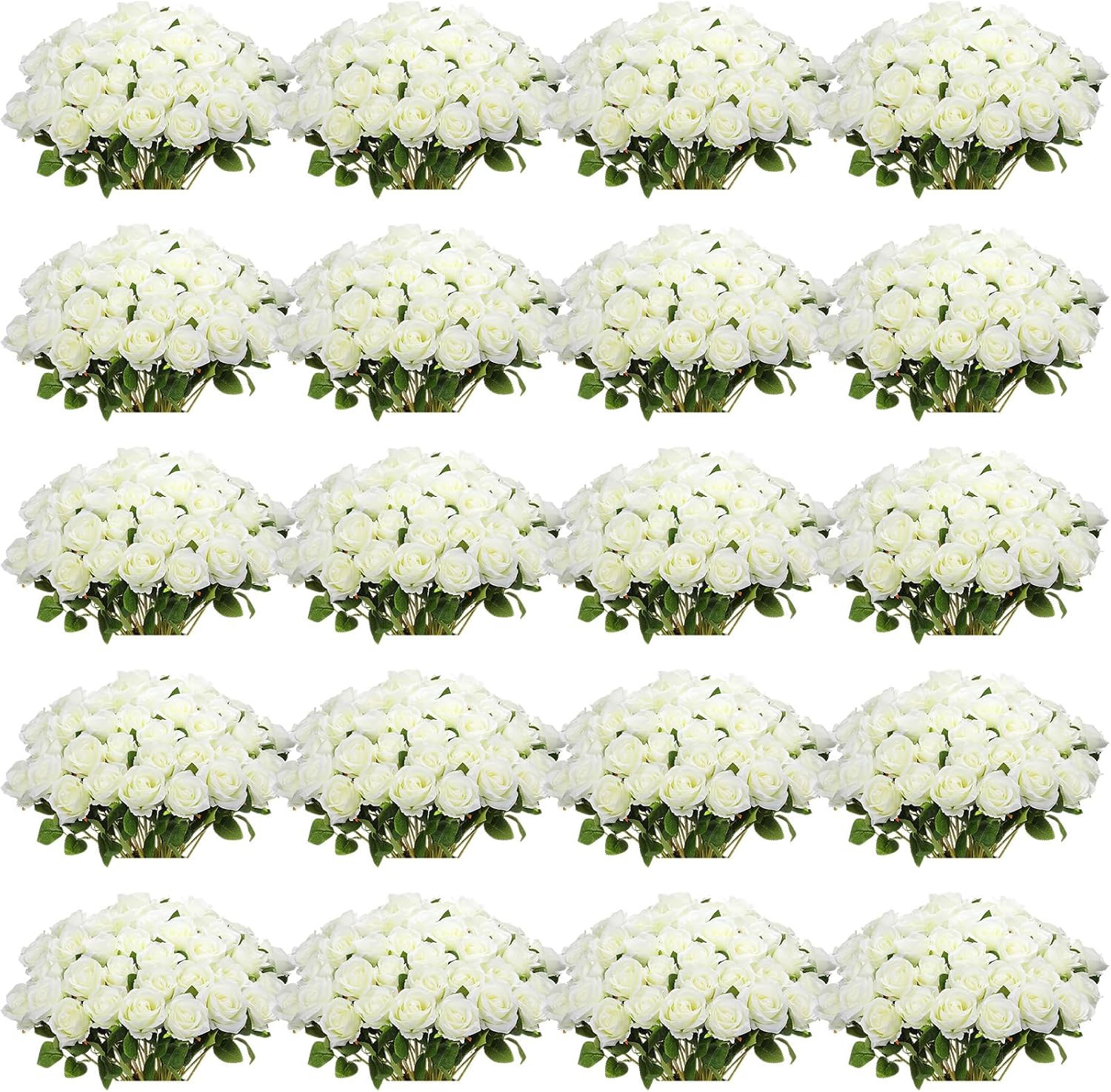 Tigeen 150 Pcs Artificial Silk Roses Flowers Bulk for Weddings, Valentine’S Day