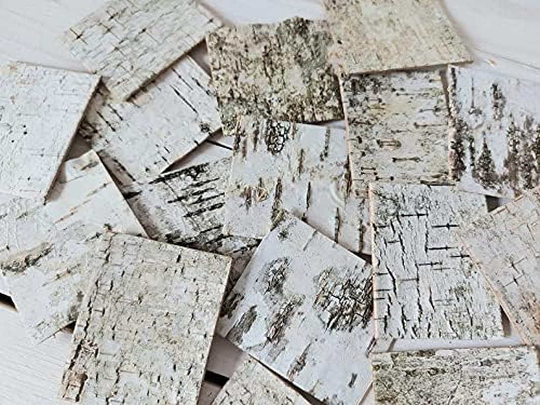 30pcs – Natural Birch Bark Sheets 1.96″x2.36″ Tags for Gifts. Product Wrapping o