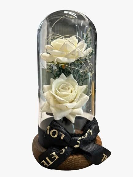 Preserved Rose Gifts for Women Forever Real Rose in Glass Dome Romantice Rose…