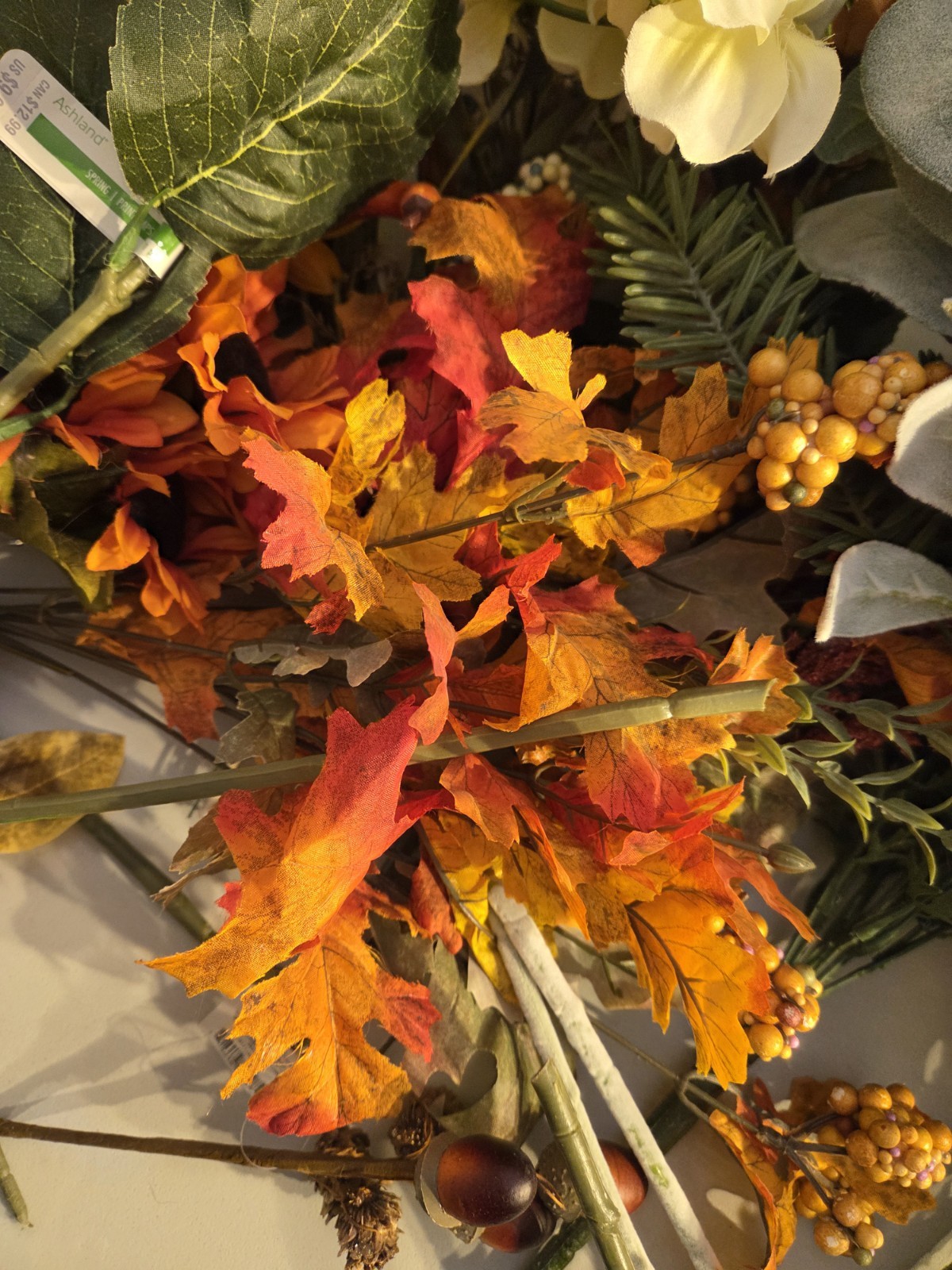 Large Faux Floral Pick Lot Wreaths, Crafting Holiday Multi Color Over 60 Picks