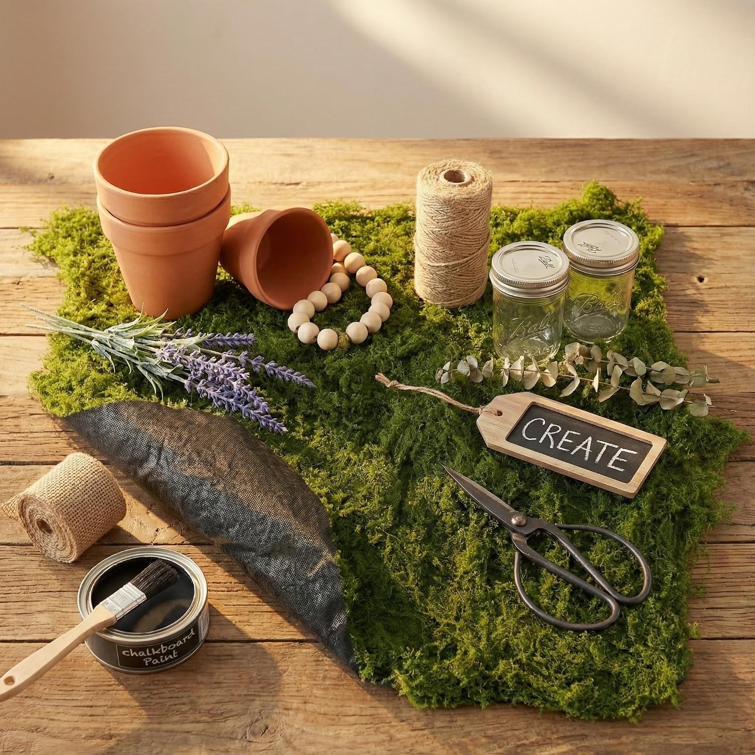 Fake Moss Mat Artificial Moss Roll – 19.7″x19.7″ Cloud Soft Feel Moss Table R…