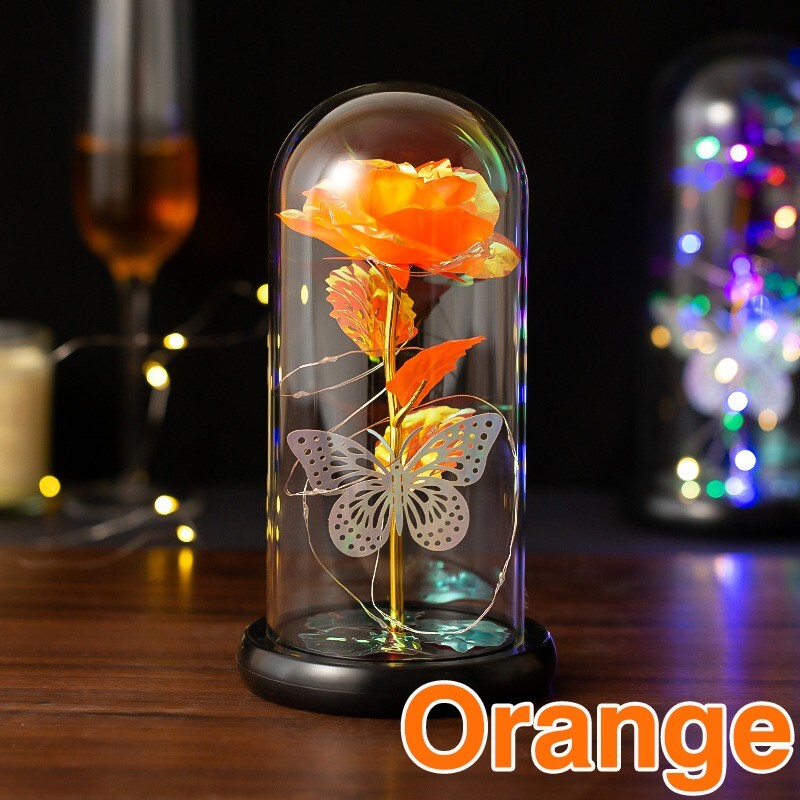 Forever Rose Flower LED Light gifts ornament decoration landscape night light