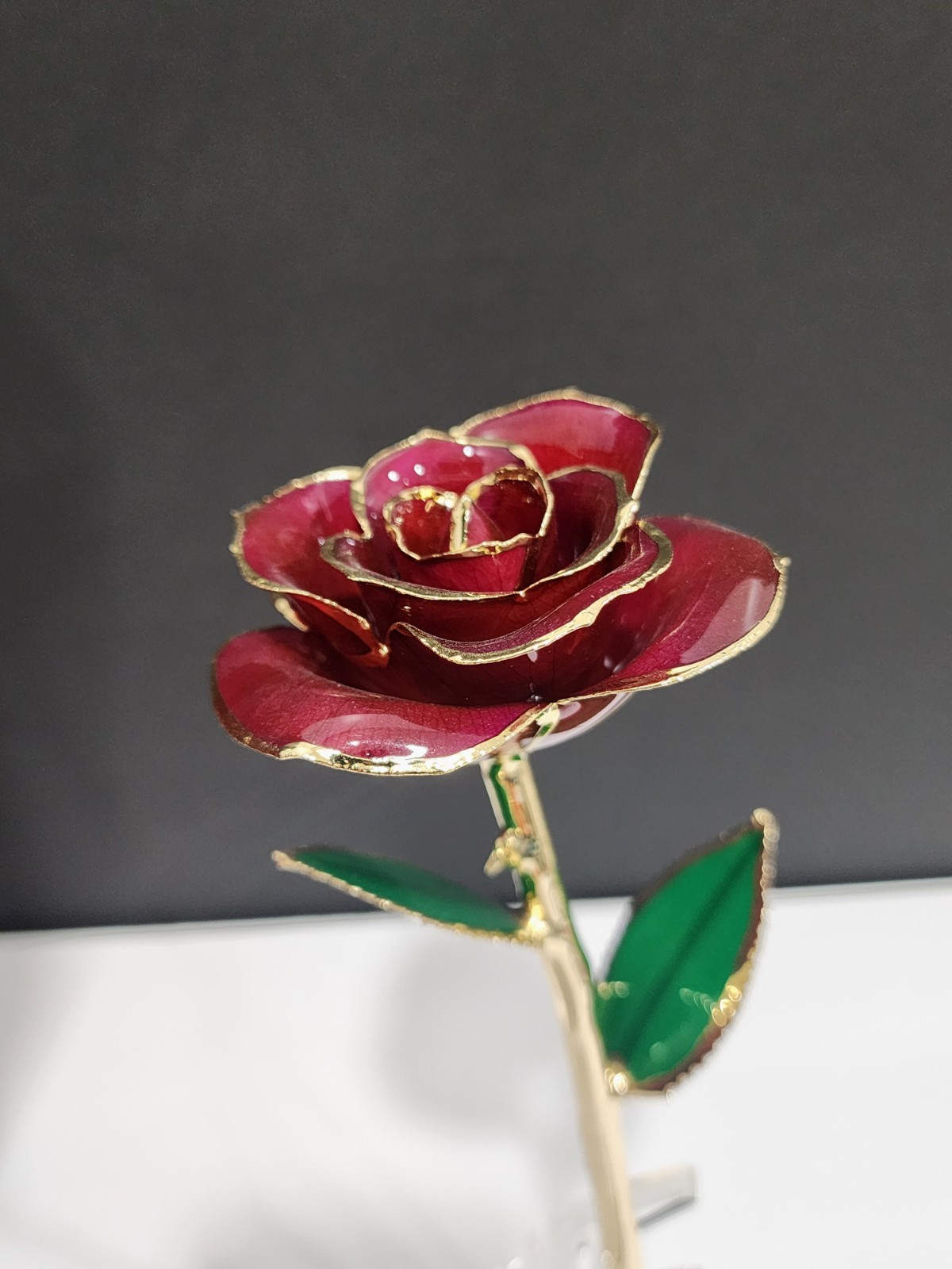 24K Plated Gold Dipped Rose with Stand – Gift for Her