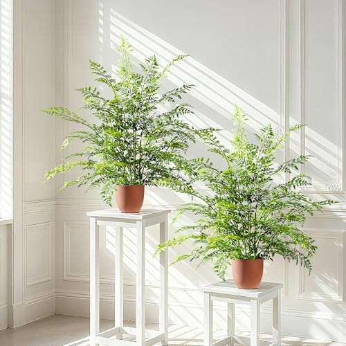 2 Pack Artificial Fern Plants in Pots Artificial Boston Ferns Potted Type 5