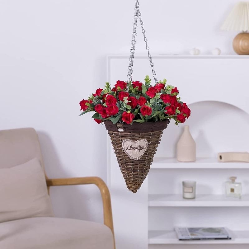 10 Head Artificial Silk Rose Peony Eucalyptus Bouquet Wedding Home Party Decor