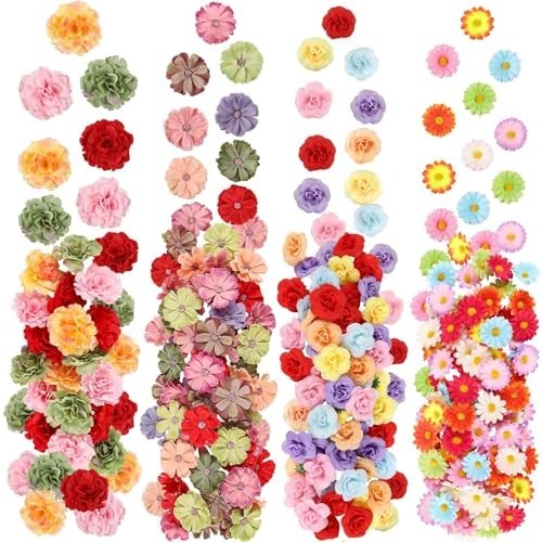 310Pcs Mini Artificial Flower Heads – Silk Daisy Buds for DIY Crafts, Weddings,