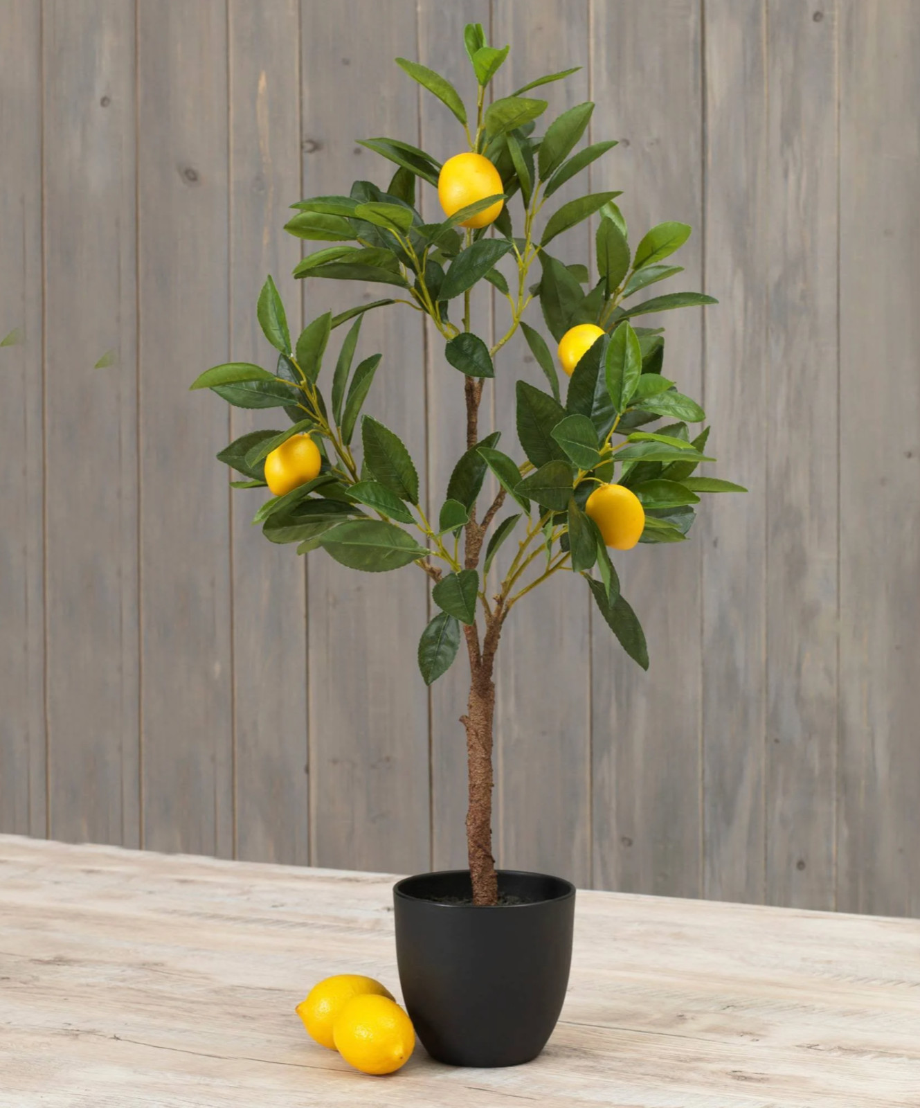 1 GERSON ARTIFICIAL LEMON TREE 29 INCH INDOOR TABLE TOP HOME DECOR IN BLACK POT