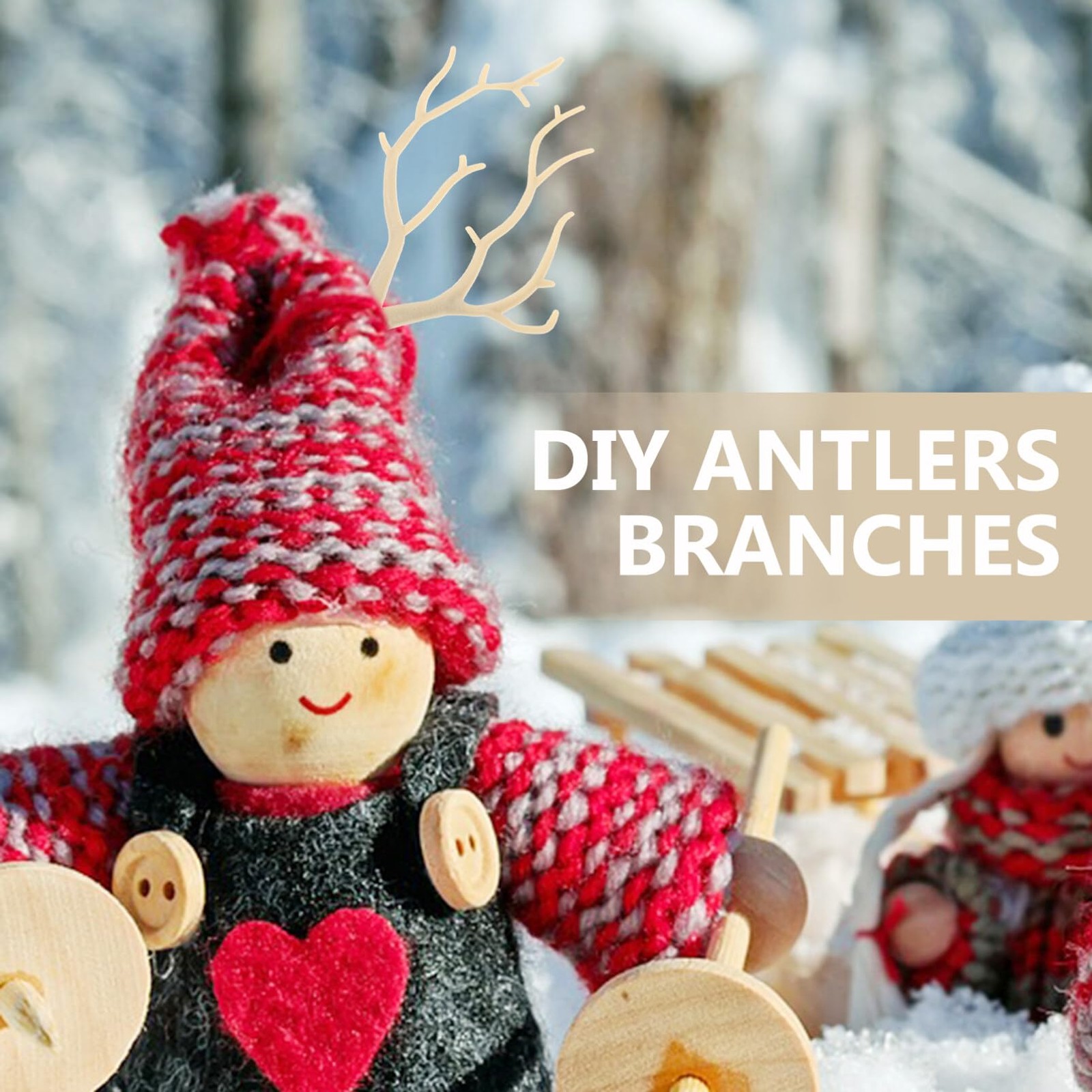 Artificial Antler Branches 10 PCS Plastic Twigs Christmas Snowman DIY Crafts
