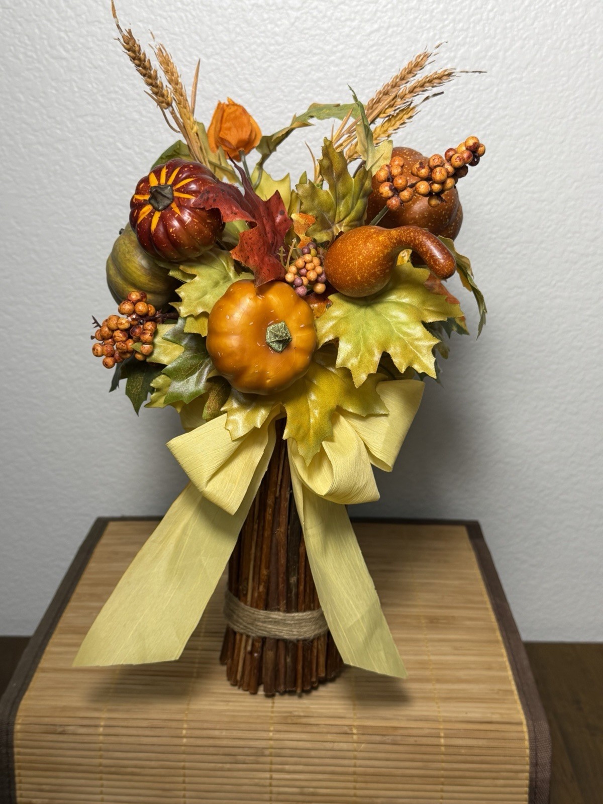 Rustic Farmhouse Pumpkin & Ghourd Floral Bouquet