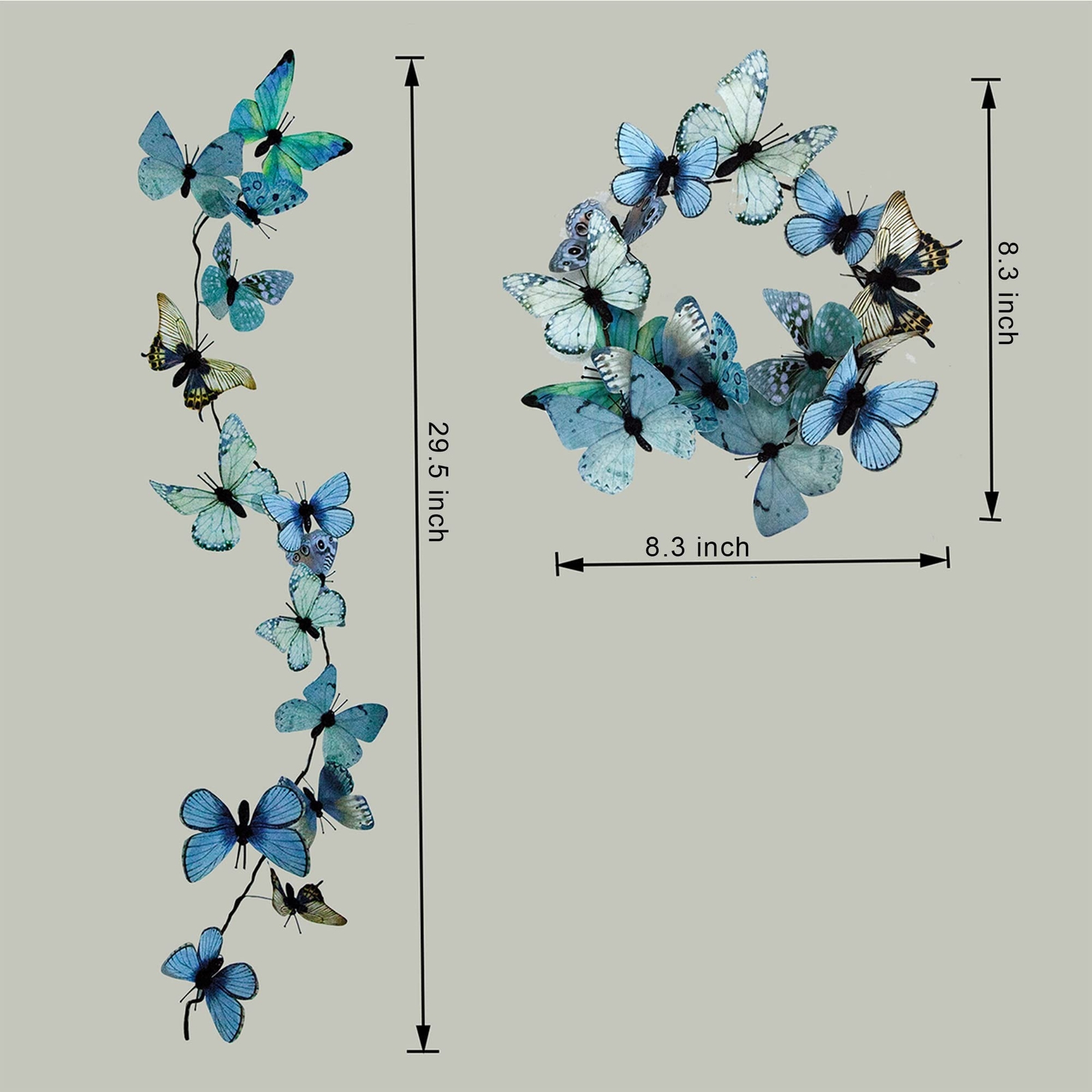 Artificial Butterfly Garland, Fake Butterfly Decorative Vines, DIY 3D Unique …