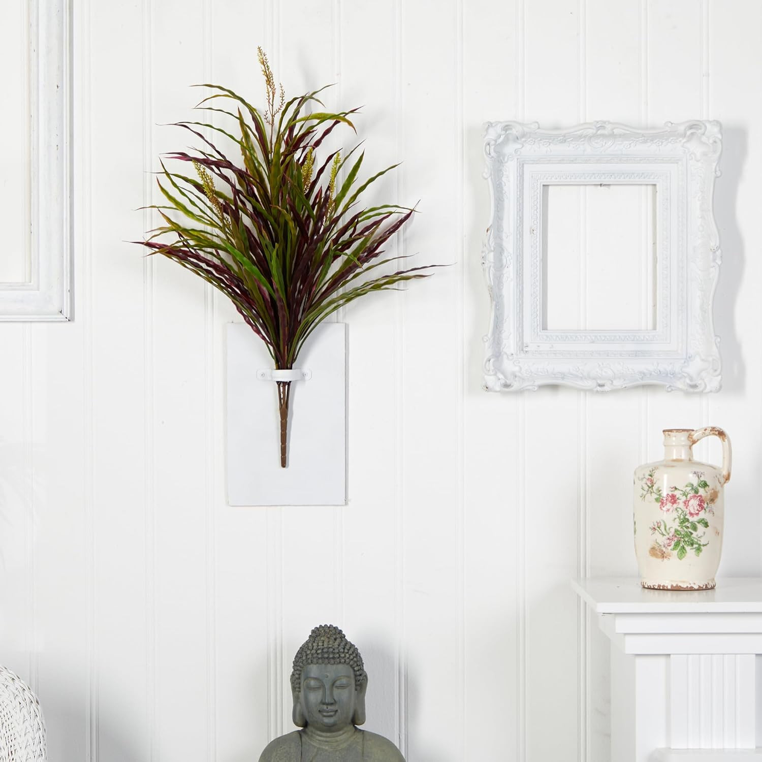 Set of 3 Fall Vanilla Grass Plants – 28 Inch Artificial Decor