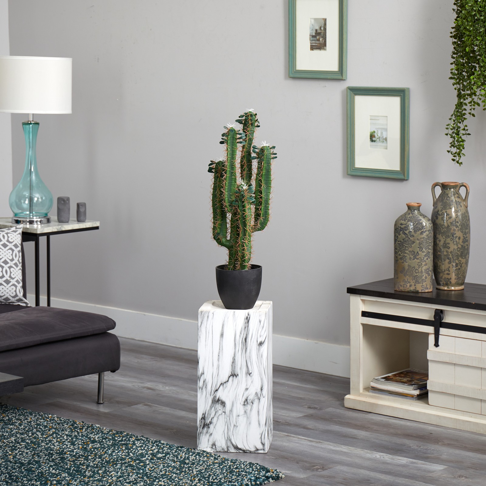 Nearly Natural 2.5ft Cactus Artificial Plant in Green