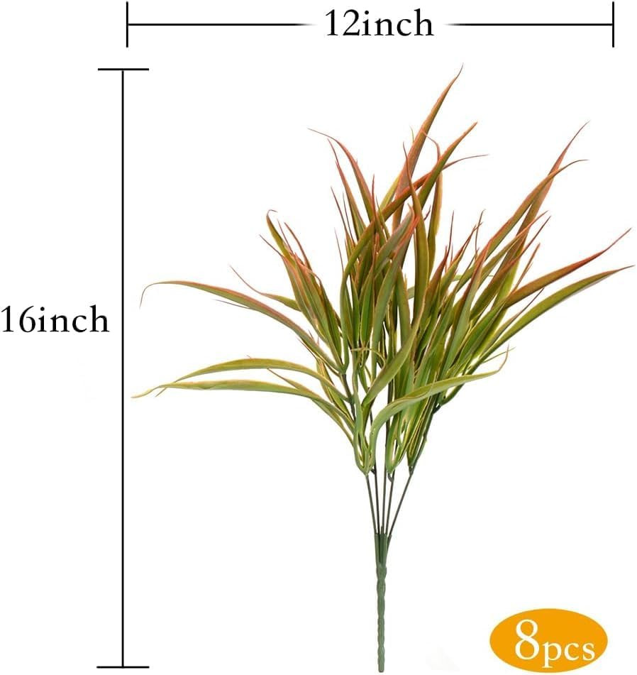 12 Bundles Artificial Outdoor Plants Fake Bushes Shrubs Greenery