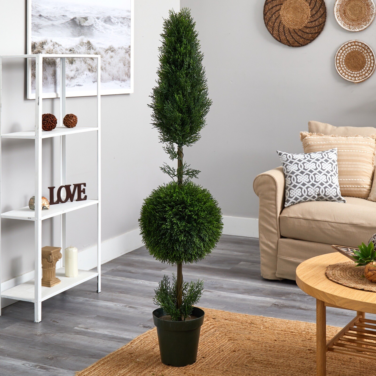 5′ Topiary Cedar Artificial Double Cypress Tree UV (Indoor/Outdoor). Retail $302