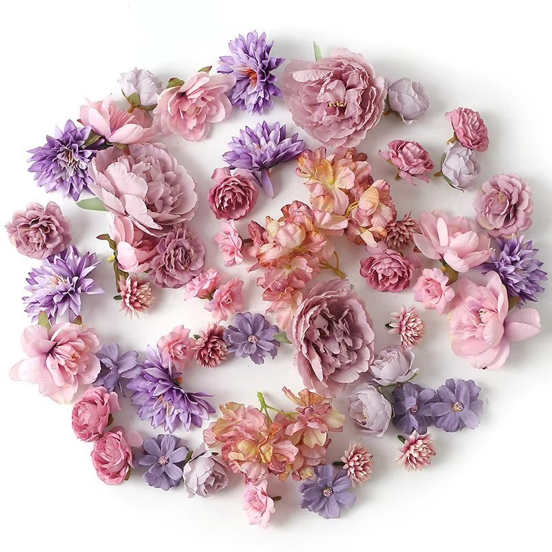 4CM Silk Rose Flower Heads 17PCS Artificial DIY Wedding Party Decor 🌹🏡