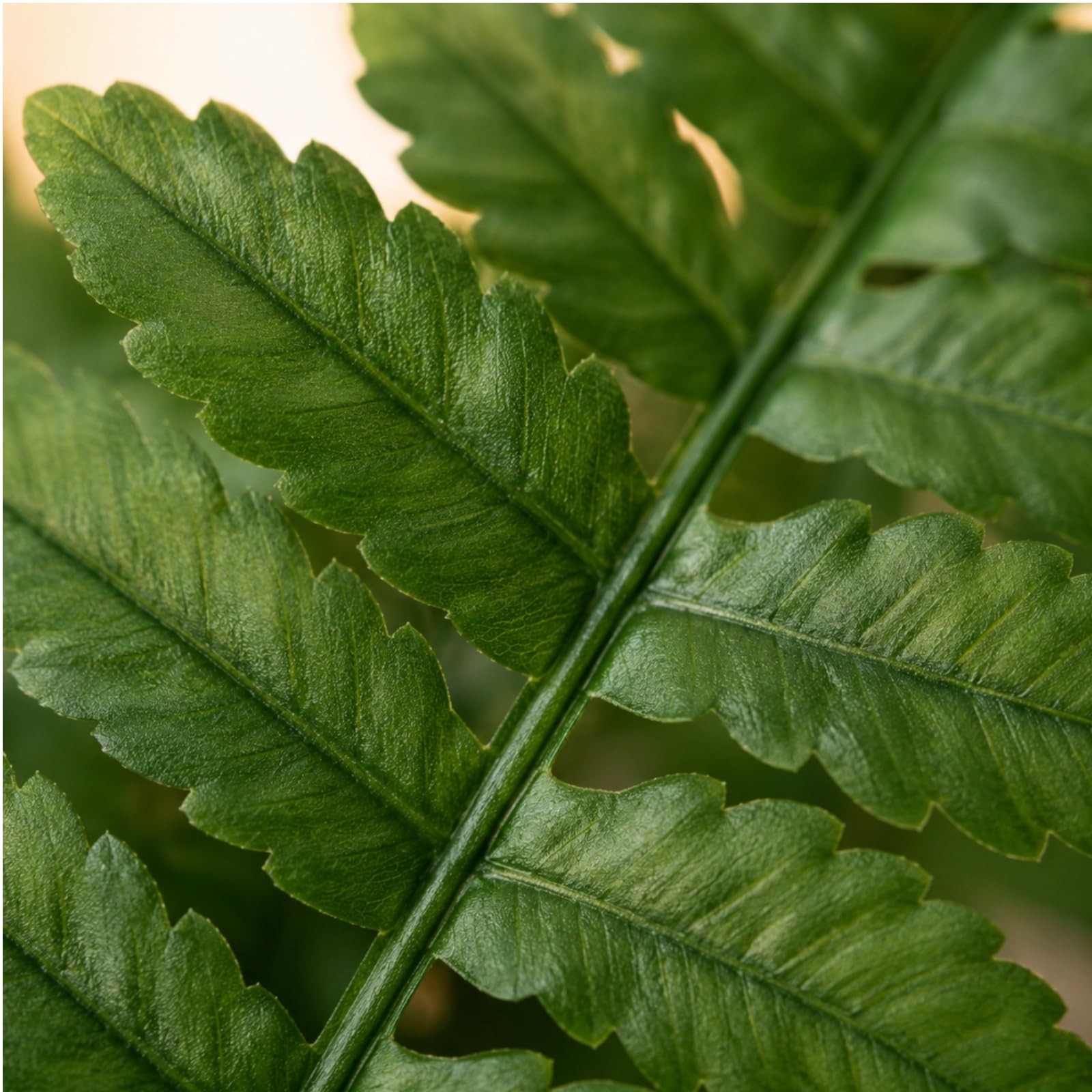 24 PCS 16 Inch Green Leather Fern Artificial Silk Leaf Plant Greenery Decor