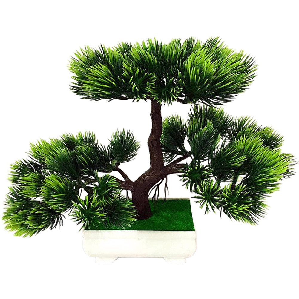 Fake Plant Pine Bonsai 21 25cm Artificial Decorative Tree with Color Mix