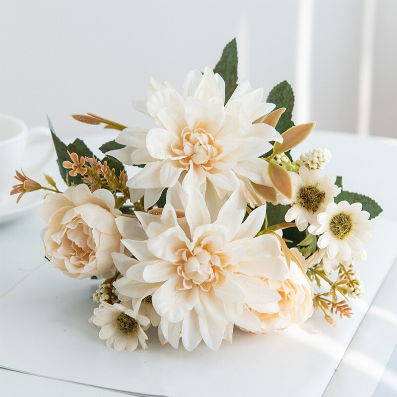 Artificial Flower Similated Silk Dahlia Decoration Bouquet Party DIY Accessories