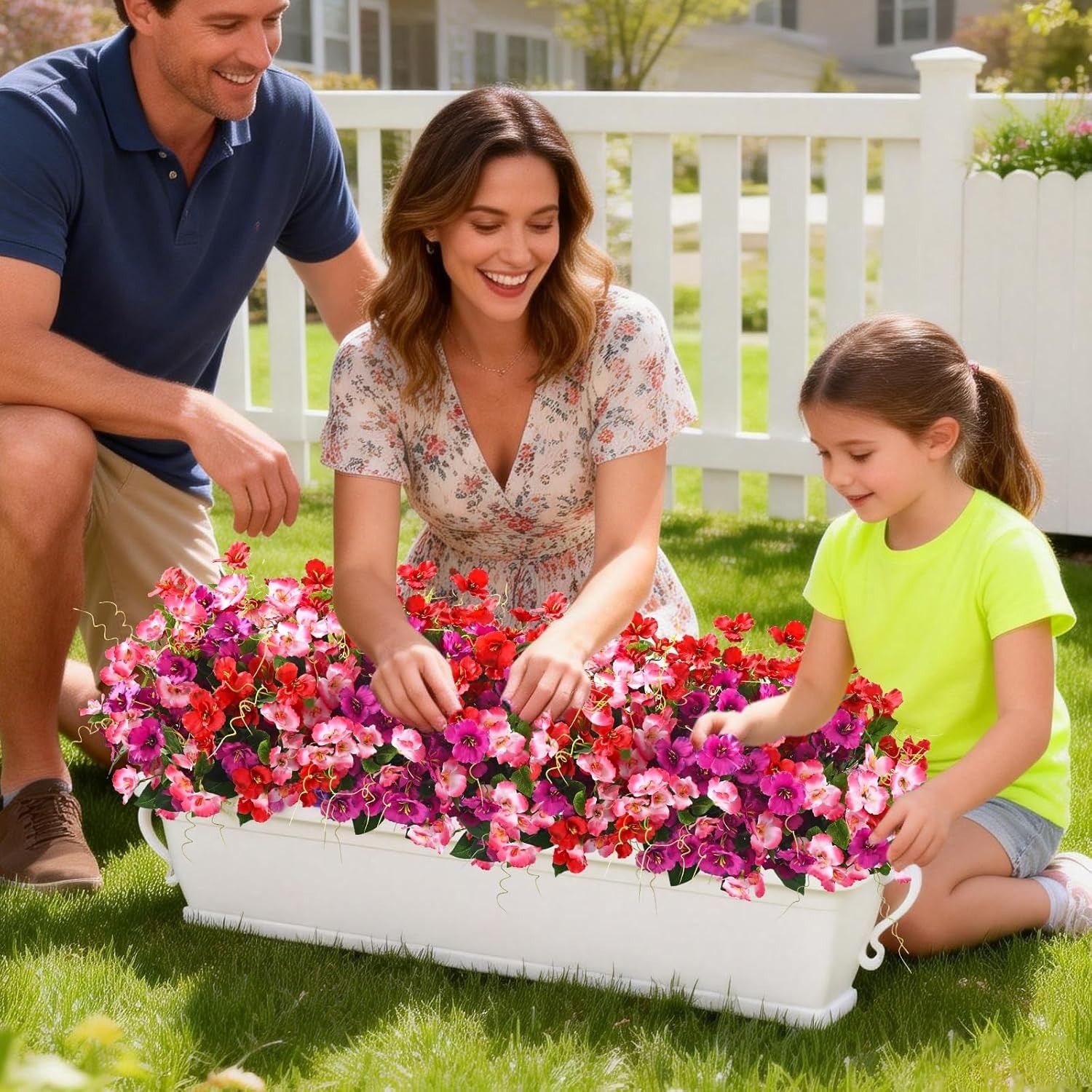 Fake Hibiscus Artificial Flowers, Outdoor, 12 Bundles, UV Resistant