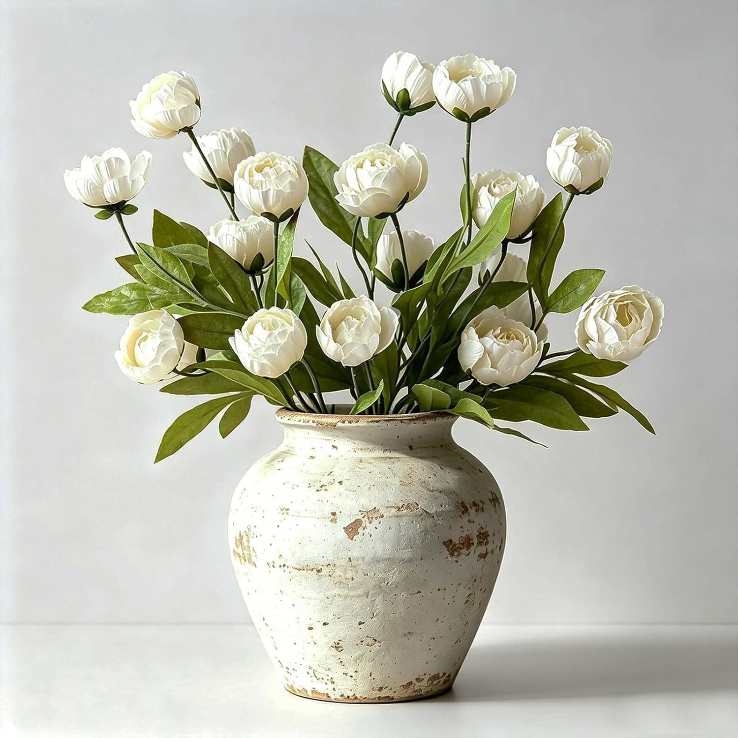 27″ Silk Faux Peony Flowers – 8 Pcs for Home, Wedding & Office Decor