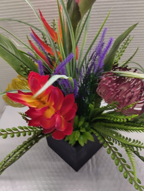Artificial tropical floral arrangement BL