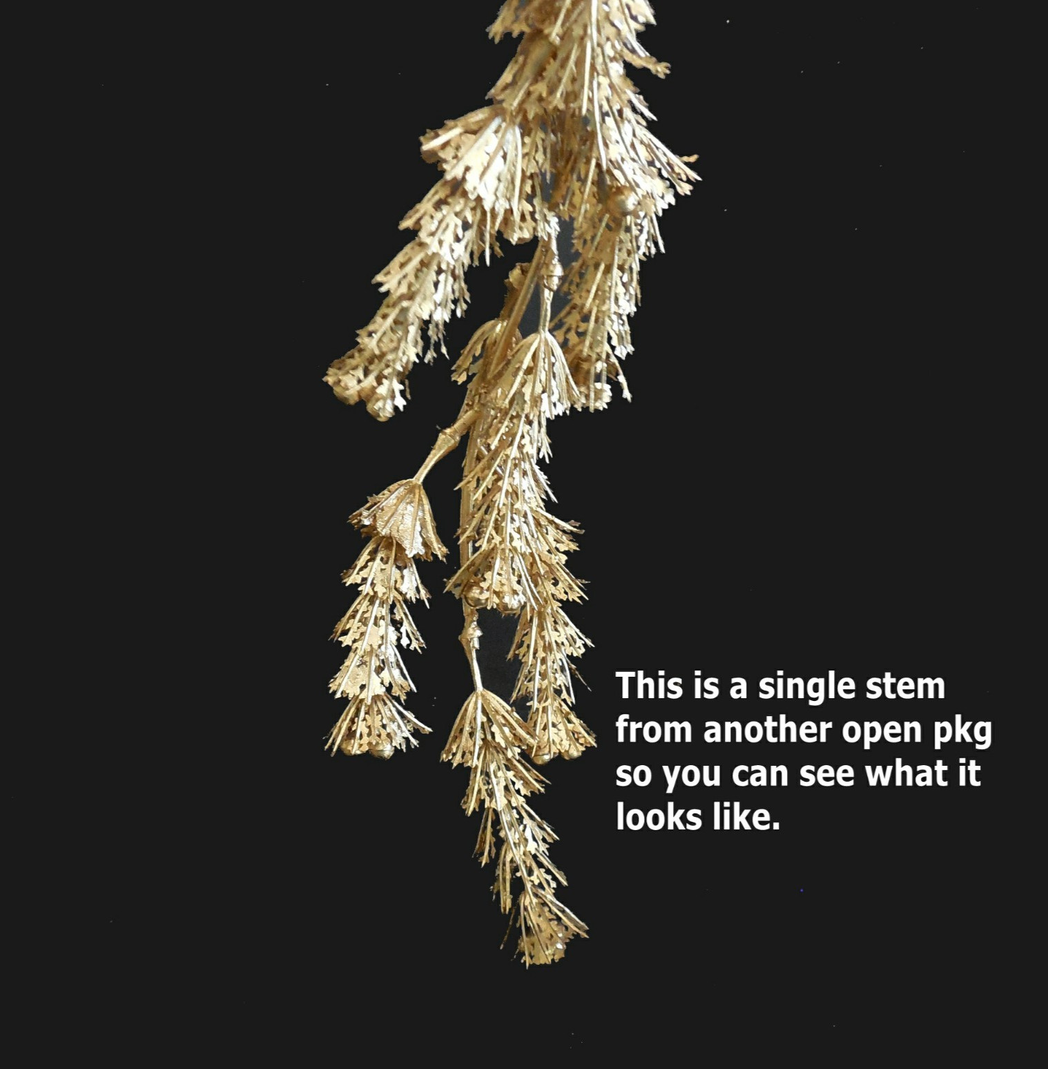 Vintage 1999 Gold Floral Cascade Spray Stems 21″ Silvestri Christmas Decor NOS