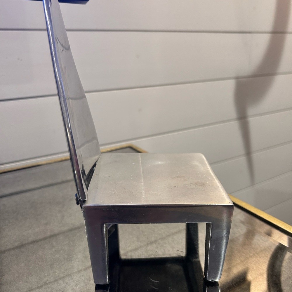 Modern‎ Silver Metal Chair Sculpture MCM