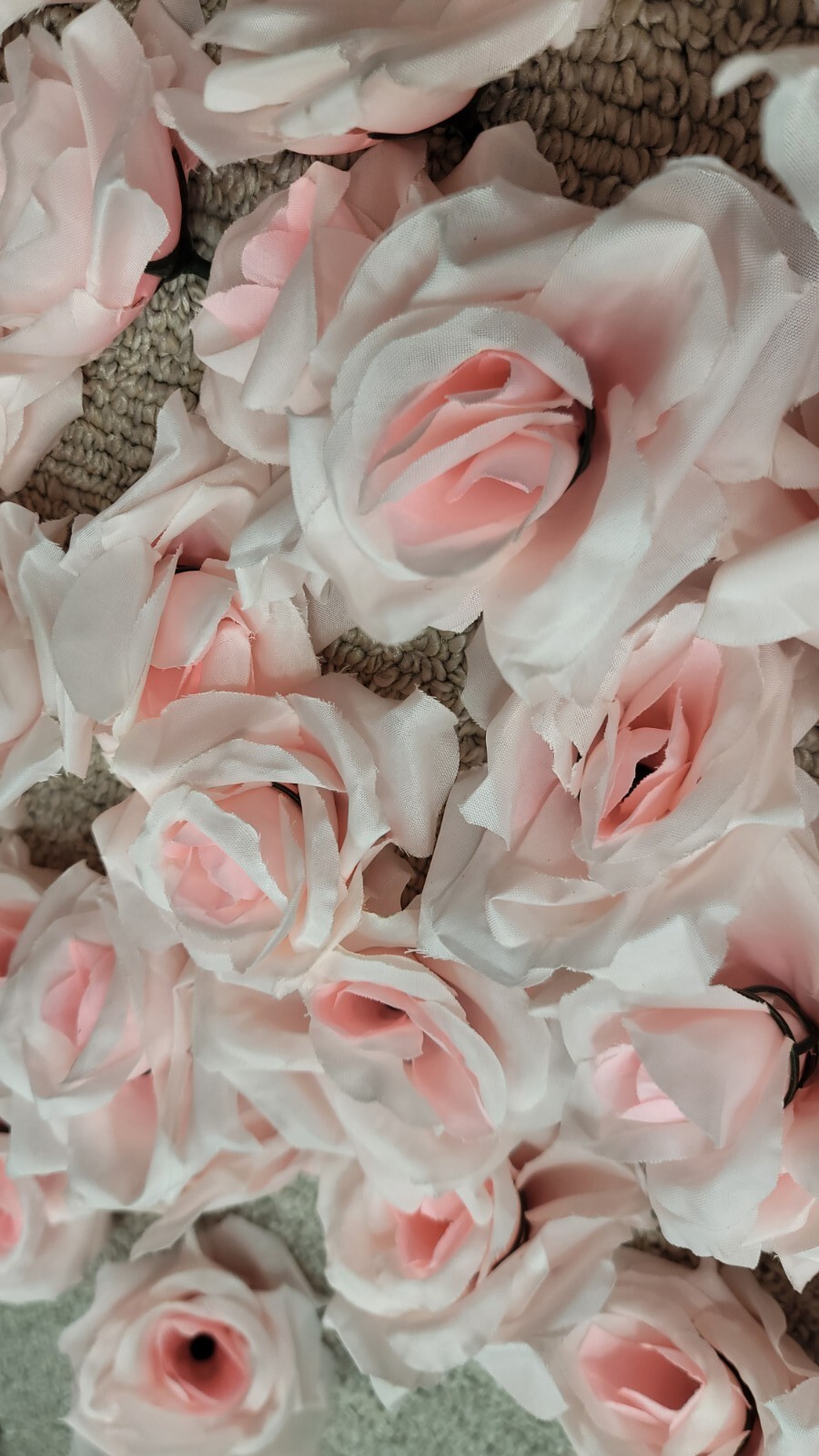 50 Pc Wreath Light Pink Rose Flowers Table Top Decor Wedding Decoration Tops NEW