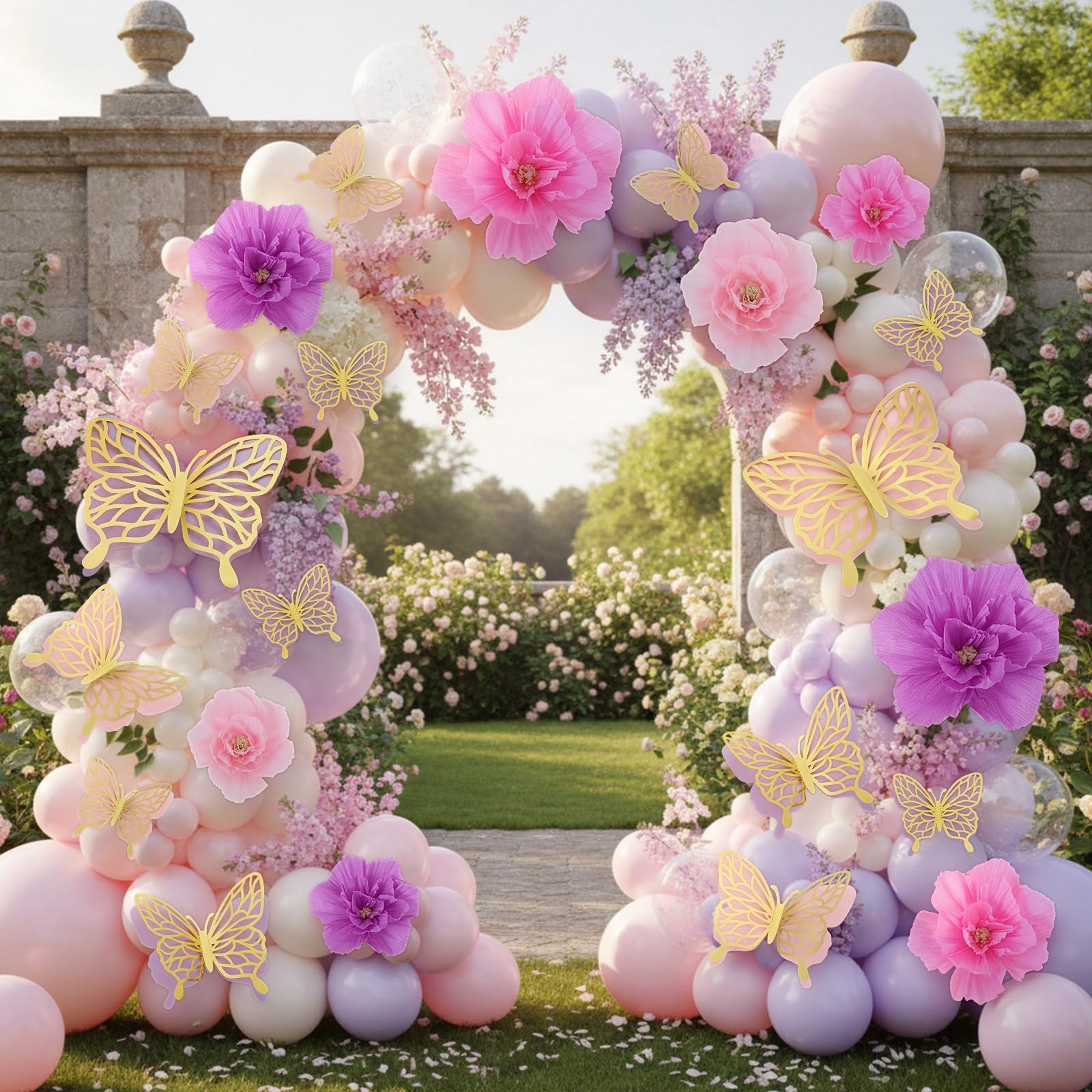 22 Pcs 3 Sizes Large Butterfly Party Decorations 3D Giant Butterfly Wall Deco…