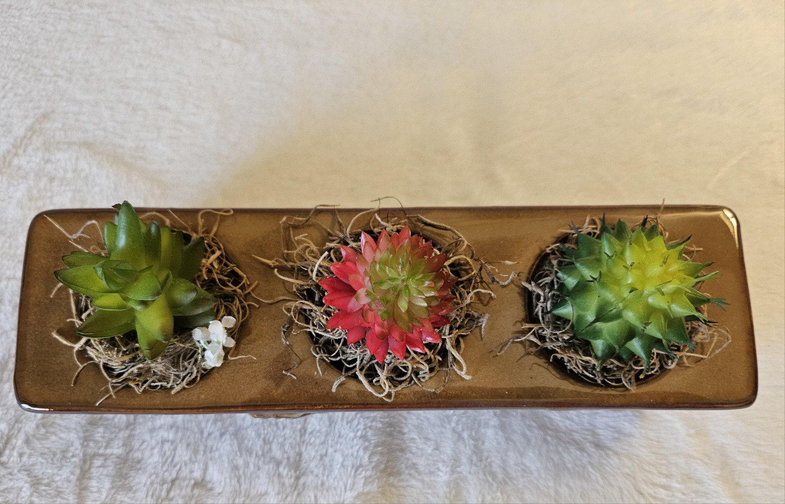 Artificial succulent plant arrangement (Handmade)